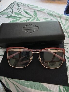 Harley-Davidson HD50076 073 Eyeglasses 56-15-140 Pink Gold RX Frames NEW
